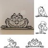 Peeking Cheshire Cat Vinyl Art Sticker Car Window Decals Alice In Wonderland Cartoon Outline Laptop Decal Decor