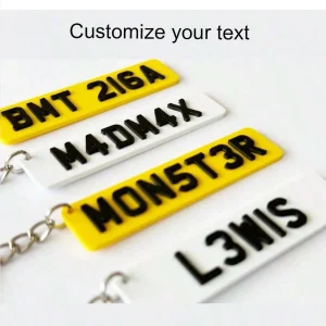 Personalised Keyring Number Plate License Plate Keyring Unique Gift - Car accessory - Gift for him - 21st birthday - 17th 18th B