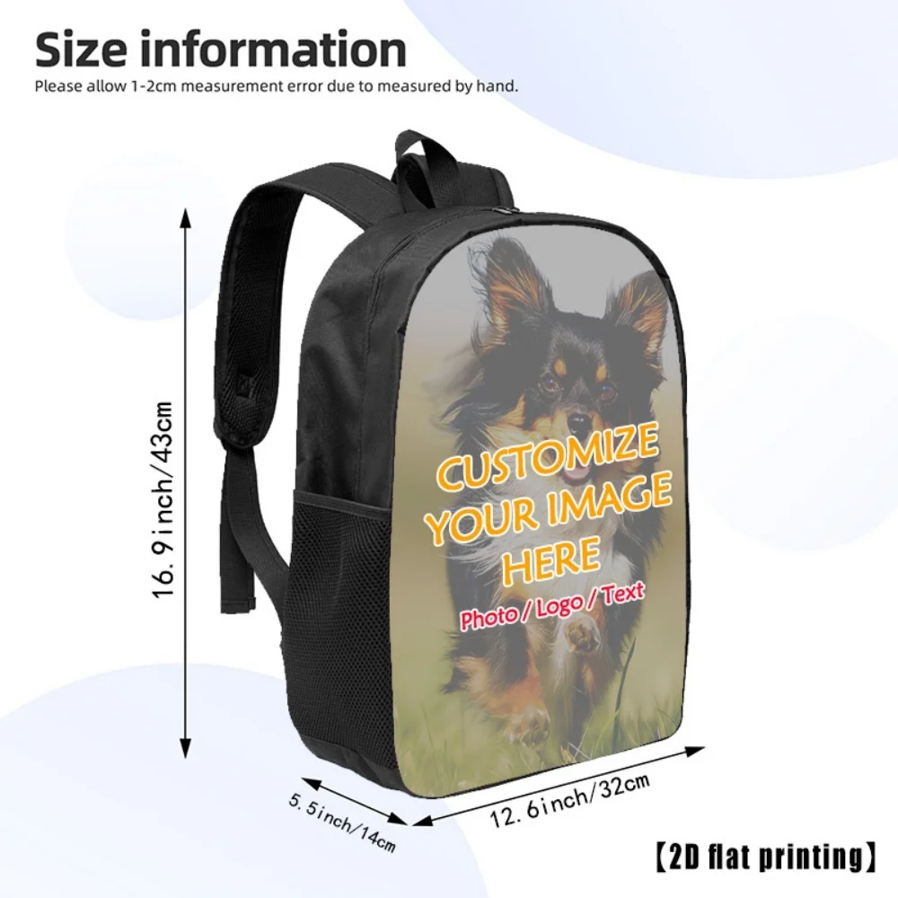 Personalized Custom Photo Backpack HD Sublimation Print Student School Bag Custom Image Casual Travel Shoulder Daypack Gifts - Image 3