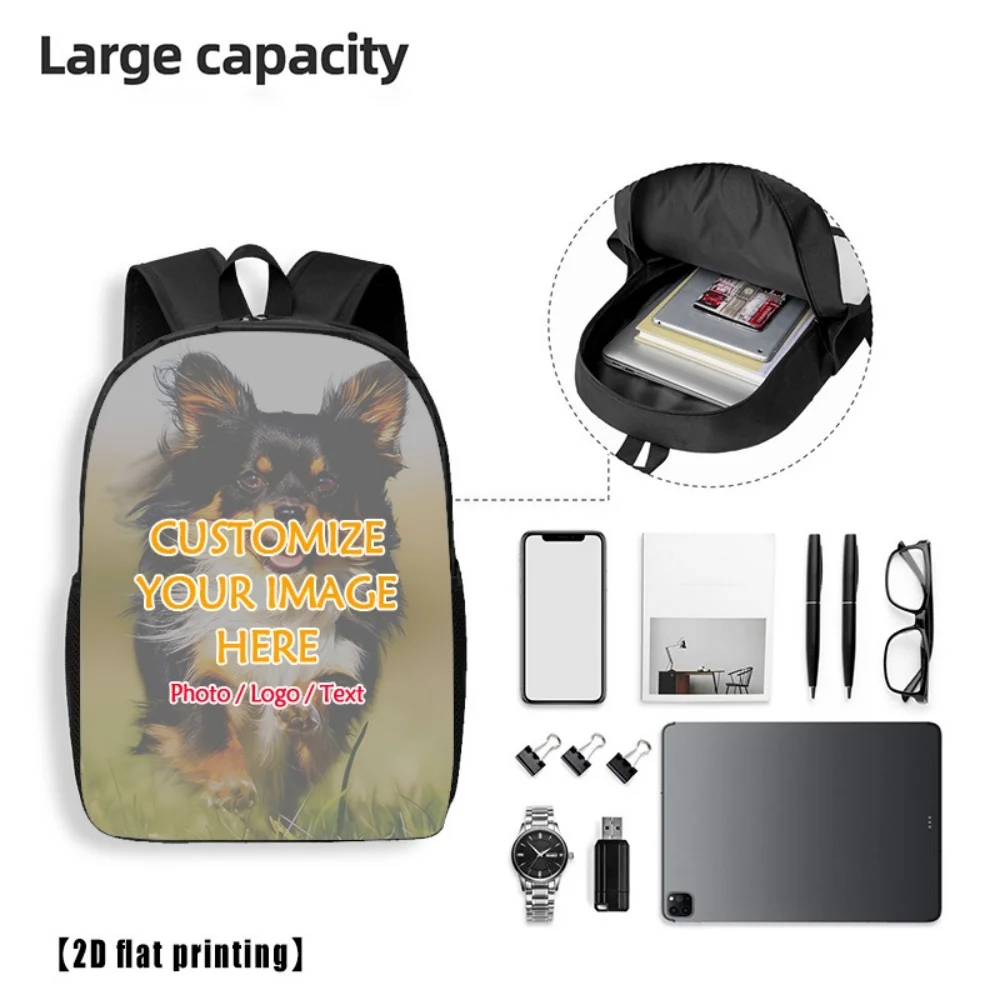 Personalized Custom Photo Backpack HD Sublimation Print Student School Bag Custom Image Casual Travel Shoulder Daypack Gifts - Image 5