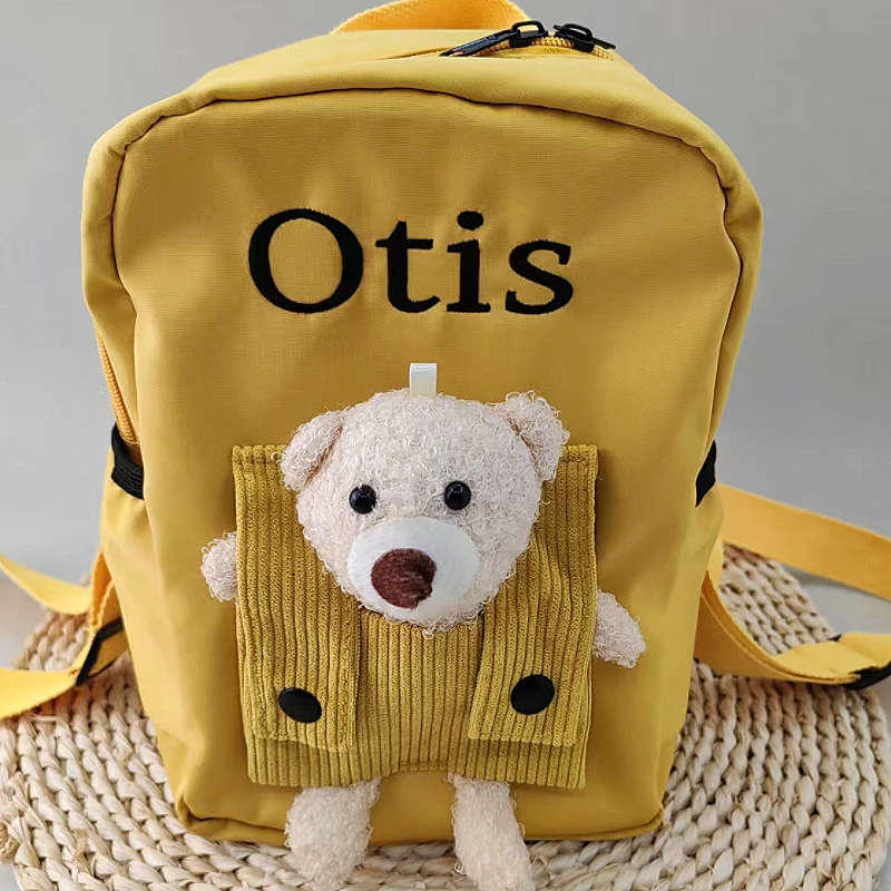 Personalized Name Cute Bear Toddler Backpack Lightweight Waterproof Kindergarten Bag Preschool Bag for Kids Gifts 2-5 Years - Image 2