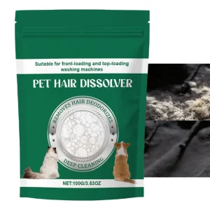 Pet Hair Remover Powder Laundry Detergent Additive Lint Dissolver for Cat Dog Hair Safe Fabric Softener Clothes Bedding Sofa