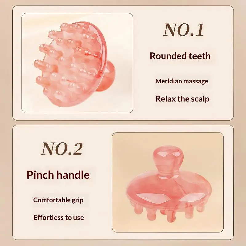 Pink Brown Massage Brushes For Body Meridian Home Beauty Salon - Image 3