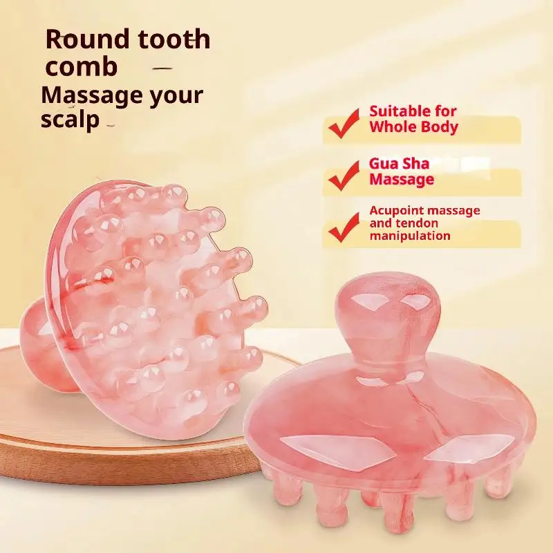 Pink Brown Massage Brushes For Body Meridian Home Beauty Salon - Image 6