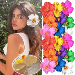 Plumeria Flower Hair Clips For Women Hairpins Girls Side Bangs Clips Flower Barrette Hawaiian Wedding Party Bag Hat Accessories