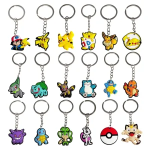 PokeMoned Party Favors Keychains Backpack Pika Pendants Accessories Souvenirs Festival Prizes for Kids Birthday Gift Baby Shower