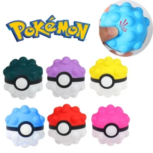 Pokemon Decompression Toys 6styles Cute Poke Ball Pinching Chronic Rebound Toys Small Unzip Ball Portable Play Children Gifts