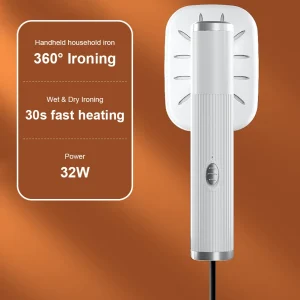 Portable Ironing Machine 360° Ironing Dry & Wet Steam Iron USB Powered Small Garment Steamer for Fabric Clothes Ironing