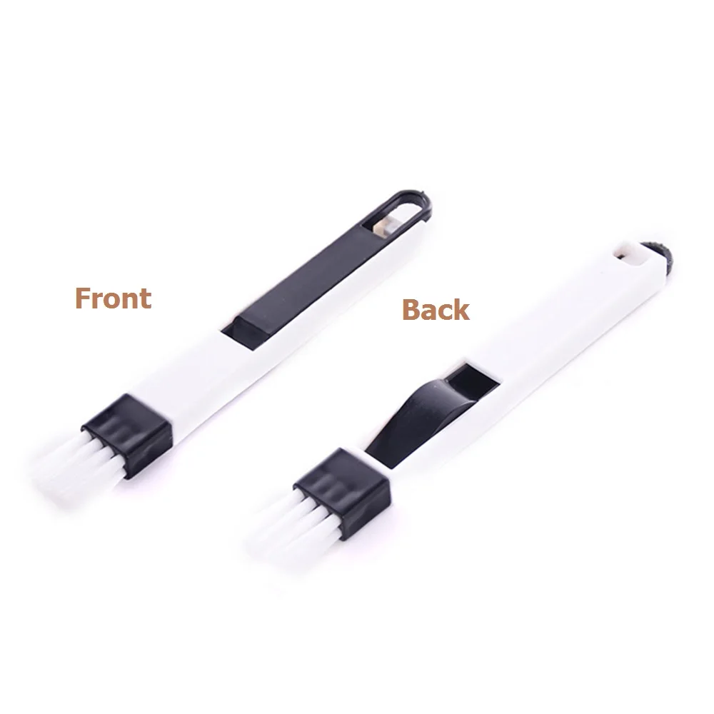 Portable Two-in-one Cleaning Brush Multifunctional Door and window Keyboard Groove Cleaner Dust Shovel Window Rail Cleaning Tool - Image 3