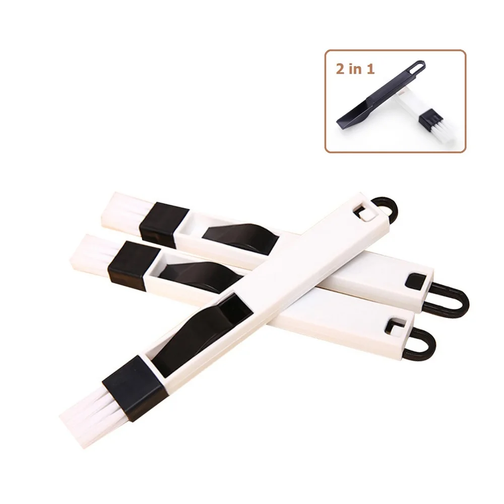 Portable Two-in-one Cleaning Brush Multifunctional Door and window Keyboard Groove Cleaner Dust Shovel Window Rail Cleaning Tool - Image 6