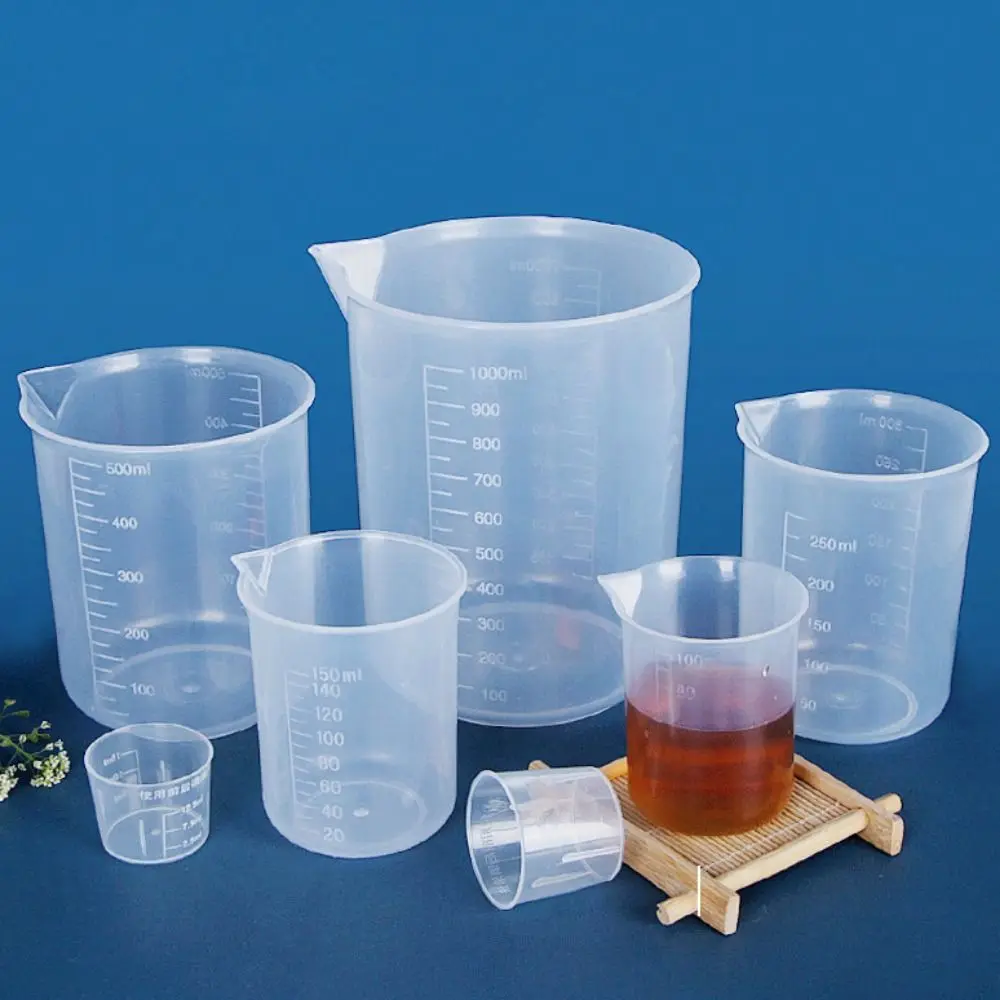Portable with Scale for Kitchen Laboratory Test Transparent Thickened Measuring Cup Mixing Cups Graduated Cylinder Beaker