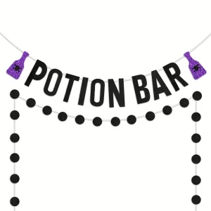 Potion Bar Banner Halloween Party Banner Decorations for Adults Pick Your Poison Banner Hocus Pocus Halloween Decorations