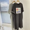 Printed Dress Women Summer 2025 New Retro Casual Oversized Loose Round Neck Short Sleeved DressPregnant Women's Dress
