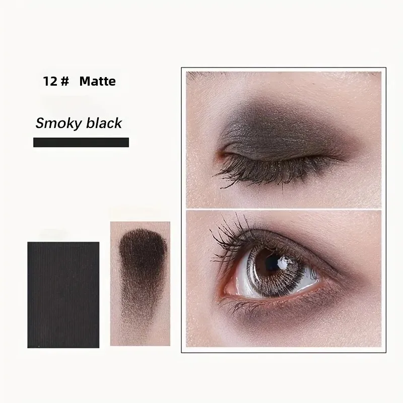 Professional 12 Colors Eyeshadow Palette Natural Shimmer Matte Nudes Cosmetic Eye Makeup Plate for Makeup Artists - Image 4