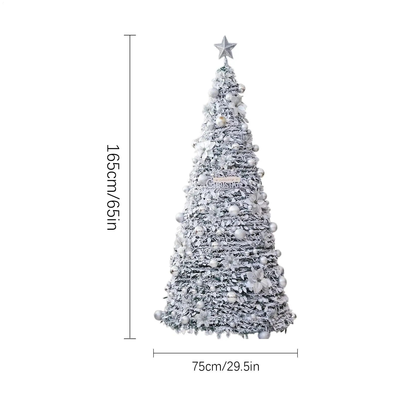 Pull Up Christmas Tree Artificial Foldable Home Decor Without Lights Portable Christmas Tree for Thanksgiving Holiday Party - Image 6