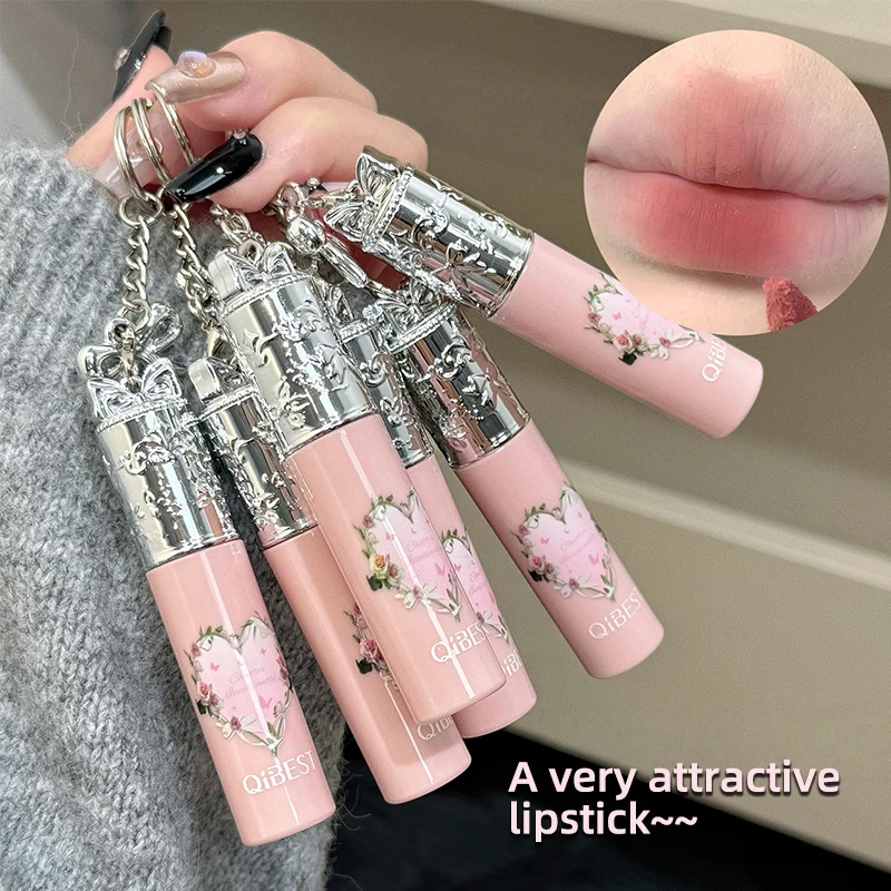 QIBEST Matte Liquid Lipstick Moisturizing Lipgloss Long Lasting Lip Mud Soft Mist Silky Lip Stain Tint Natural Waterproof Makeup