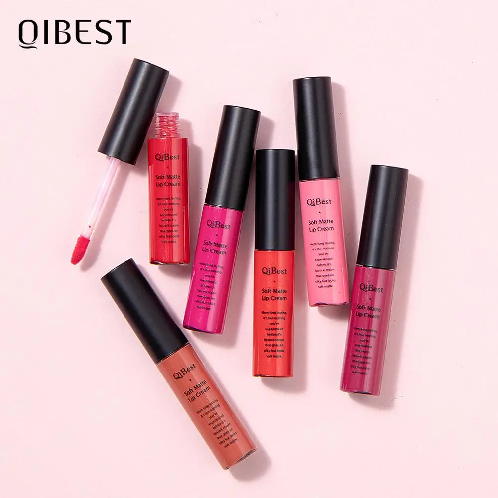 QIBEST Sexy Velvet Matte Lip Gloss Liquid Lipstick Lipgloss Beauty Red Nude Waterproof Long-lasting Lip Stain Makeup For Women - Image 6
