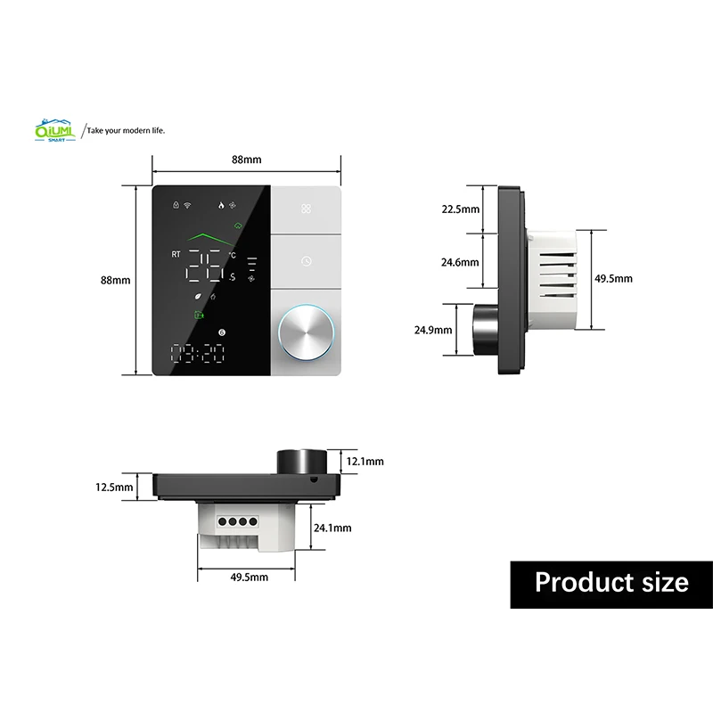 Qiumi Smart Wifi Knob Thermostat Smart Life APP Control Works with Alexa Google Home - Image 2