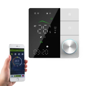 Qiumi Smart Wifi Knob Thermostat Smart Life APP Control Works with Alexa Google Home