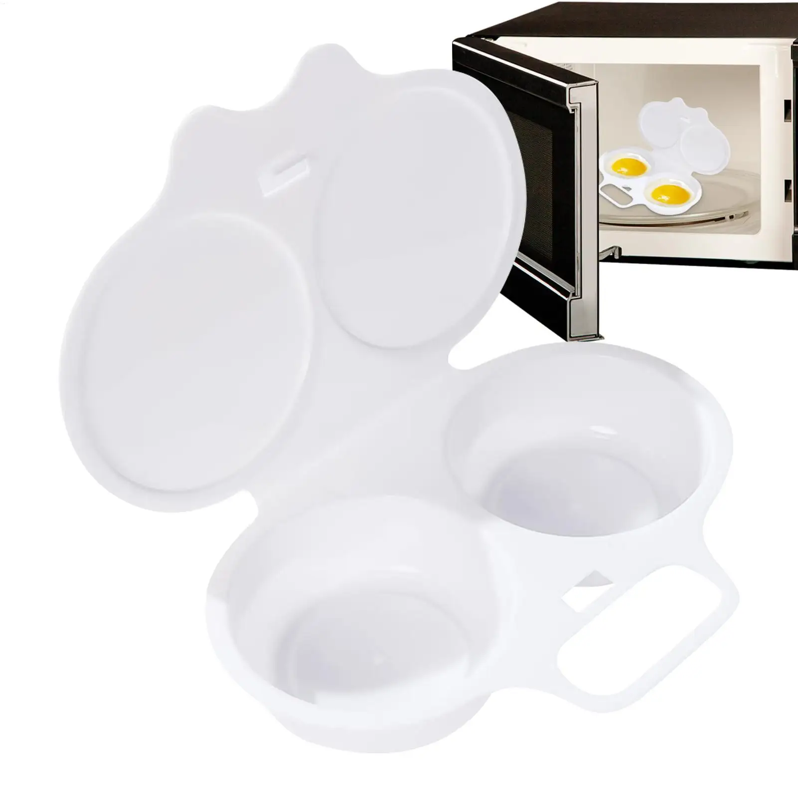 Quick Poached Egg Maker Microwave Egg Steamer Cooker DIY Round Eggs Boiler For Kitchen Breakfast Healthy Diet Fitness Meal Prep