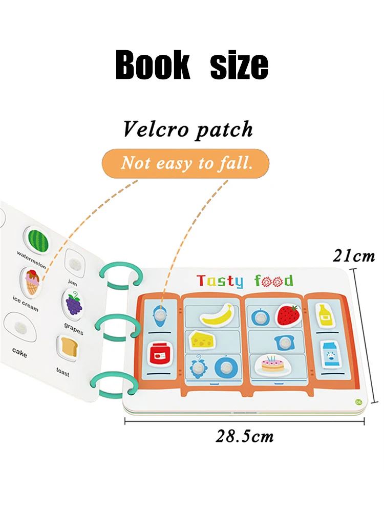 Quiet Book Children Toy My First Busy Kids Book Montessori Mathematical English Paste Sticker Matching Puzzle Game Education Toy - Image 4