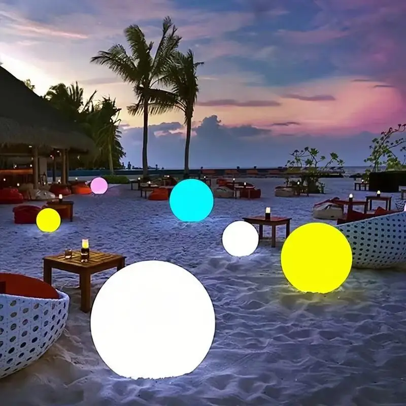 RGB Waterproof LED Garden Ball Light Solar Lighting USB Charge Deco Lamp Remote Control 16 Colors for Party Wedding Street Yard - Image 2