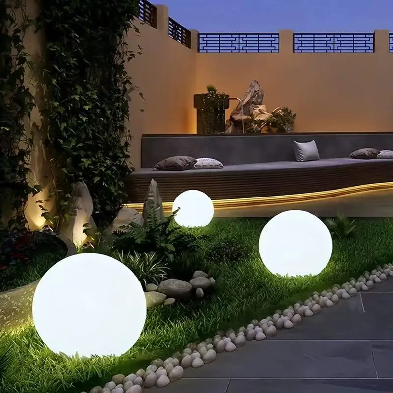 RGB Waterproof LED Garden Ball Light Solar Lighting USB Charge Deco Lamp Remote Control 16 Colors for Party Wedding Street Yard - Image 6