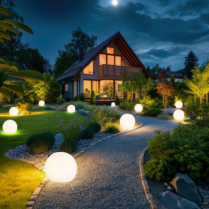 RGB Waterproof LED Garden Ball Light Solar Lighting USB Charge Deco Lamp Remote Control 16 Colors for Party Wedding Street Yard - Image 5