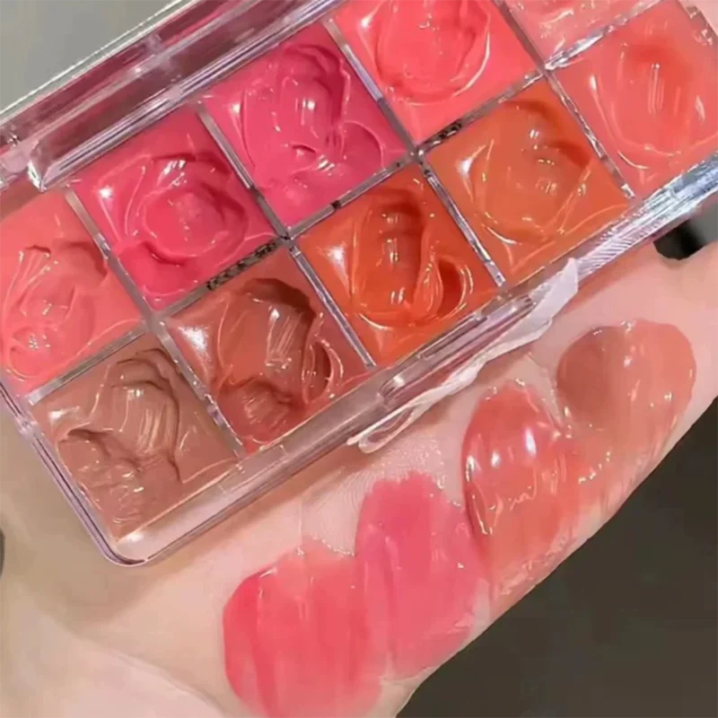 Real 10-Color Lip Palette Lip Gloss and Lipstick Glossy Moisturizing Pigmented Multifunctional Original Cosmetics - Image 2