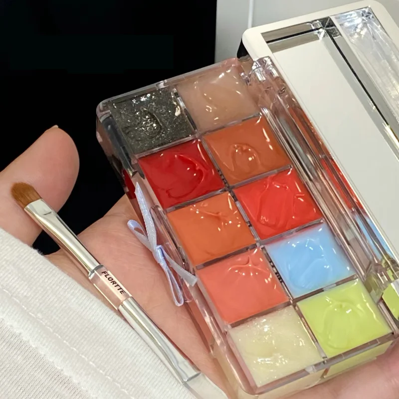 Real 10-Color Lip Palette Lip Gloss and Lipstick Glossy Moisturizing Pigmented Multifunctional Original Cosmetics - Image 3