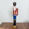 Red Nutcracker Soldier Resin Statue, Perfect for Christmas Gift, Ideal for daily life and Home, Create Retro Fairy Vib Decor.