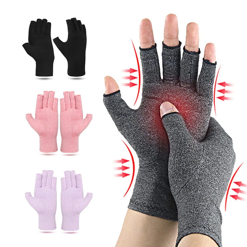 Relieve Hand Discomfort with 1pair Fingerless Compression Gloves - Image 6