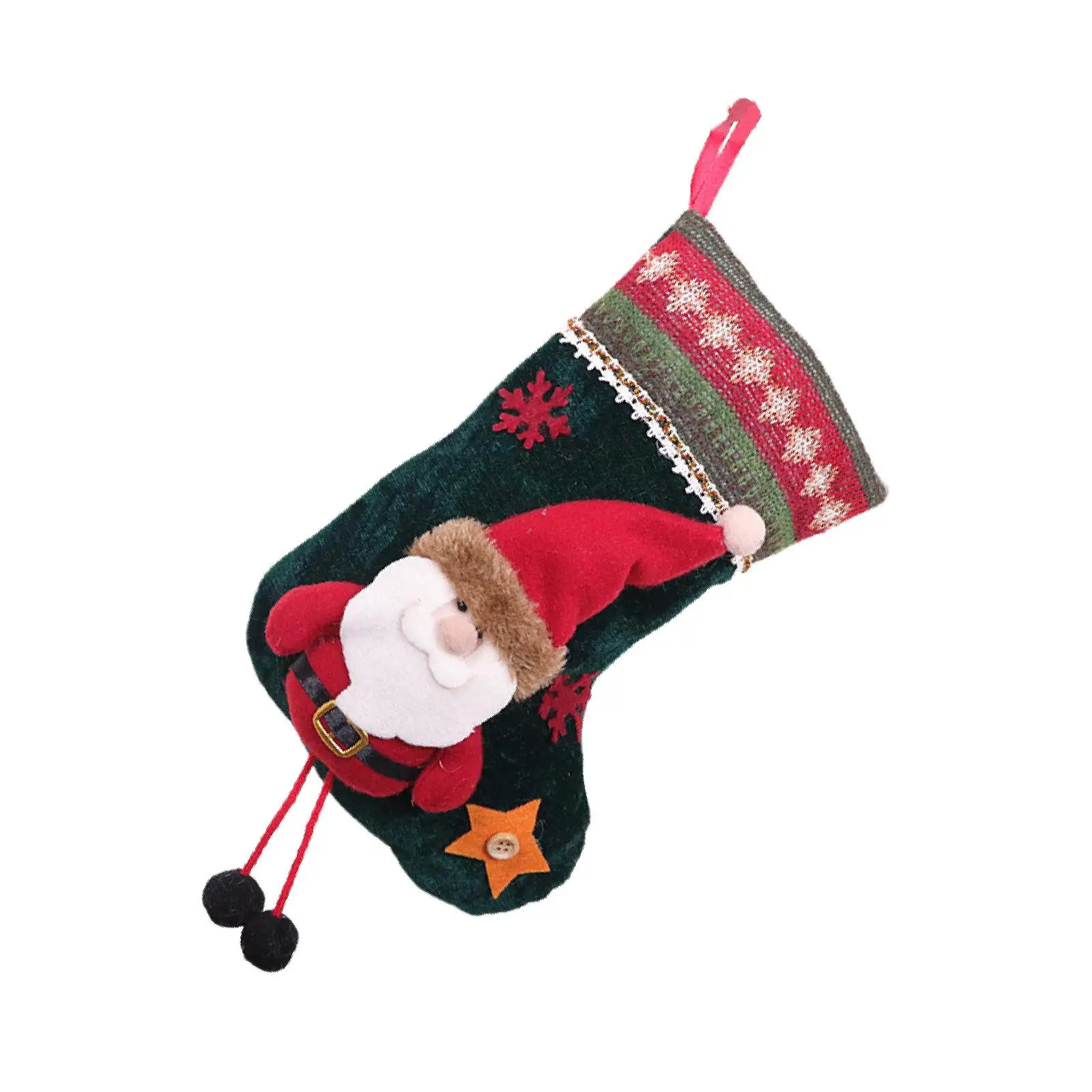 Reusable Christmas Stocking Hanging Candy Bag Polyester Holiday Party Mantel Gift Holder for Family Home Decoration Reusable Christmas Stocking Hanging Candy Bag Polyester Holiday Party Mantel Gift Holder for Family Home Decoration