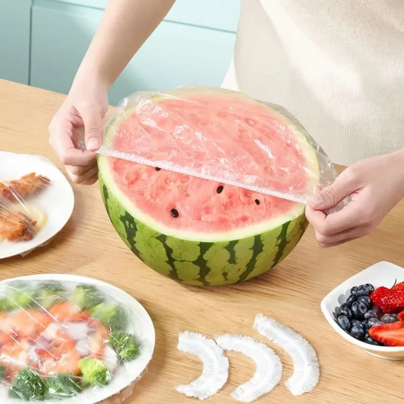 Reusable Disposable Food Cover Plastic Wrap Durable Elastic Food Lids for Bowls Elastic Plate Covers For Kitchen Food Saver Bag - Image 6