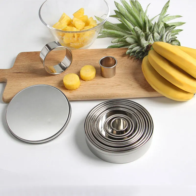 Round Cake Mold Mousse Circle Ring Kitchen Accessories Tools Pizza Baking Cooking 304 Stainless Steel Cookie Cutter 12pcs/Set - Image 2