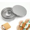 Round Cake Mold Mousse Circle Ring Kitchen Accessories Tools Pizza Baking Cooking 304 Stainless Steel Cookie Cutter 12pcs/Set