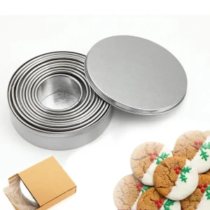 Round Cake Mold Mousse Circle Ring Kitchen Accessories Tools Pizza Baking Cooking 304 Stainless Steel Cookie Cutter 12pcs/Set