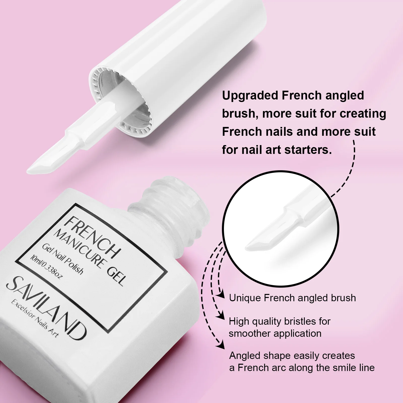 SAVILAND 10ml White Gel Nail Polish French Extension UV LED Gel French Tip Nail Art Nail Supplies For Manicure Nail Art Starter - Image 2