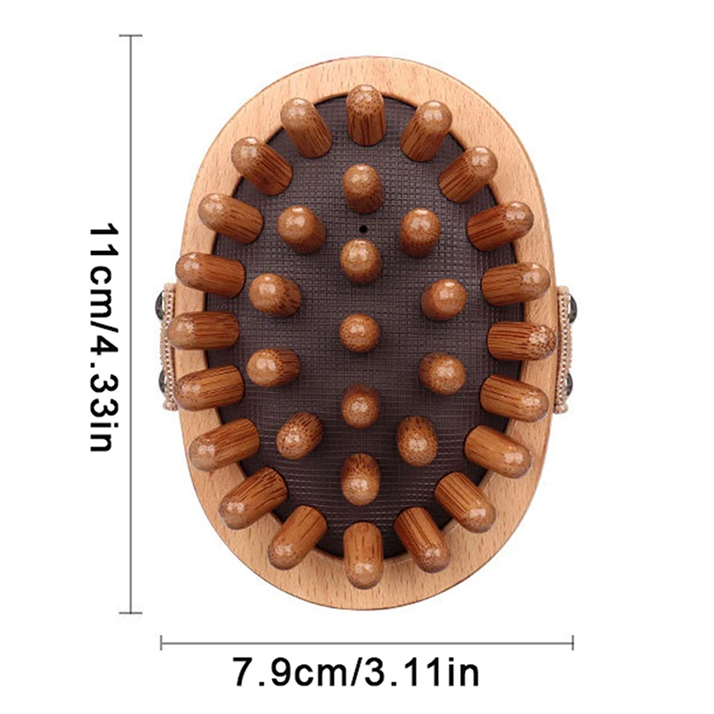 Sandalwood Gua Sha Massage Brush Head Neck Shoulder Abdominal Leg Body Meridian Massager Gua Sha Comb Wooden Massage Tools - Image 6