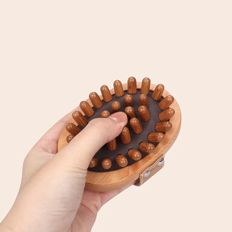 Sandalwood Gua Sha Massage Brush Head Neck Shoulder Abdominal Leg Body Meridian Massager Gua Sha Comb Wooden Massage Tools - Image 2