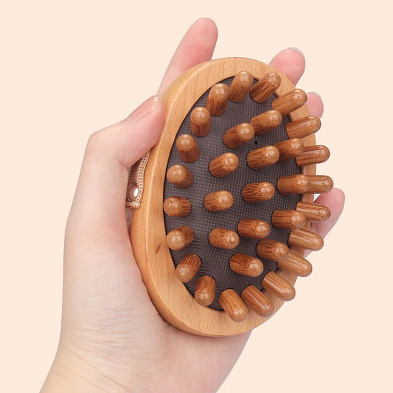 Sandalwood Gua Sha Massage Brush Head Neck Shoulder Abdominal Leg Body Meridian Massager Gua Sha Comb Wooden Massage Tools - Image 4
