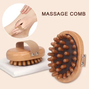 Sandalwood Gua Sha Massage Brush Head Neck Shoulder Abdominal Leg Body Meridian Massager Gua Sha Comb Wooden Massage Tools