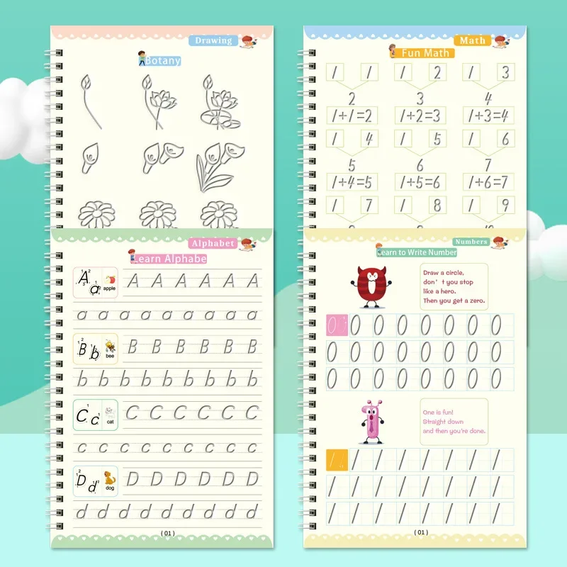 Sank Magic Practice Copybook Pen Preschools Kids Calligraphy English Verison Free Wiping Children Reusable Writing Book - Image 6
