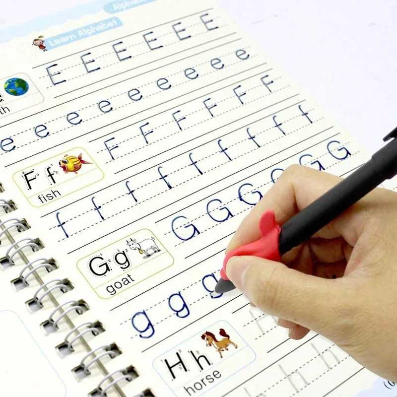 Sank Magic Practice Copybook Pen Preschools Kids Calligraphy English Verison Free Wiping Children Reusable Writing Book - Image 4