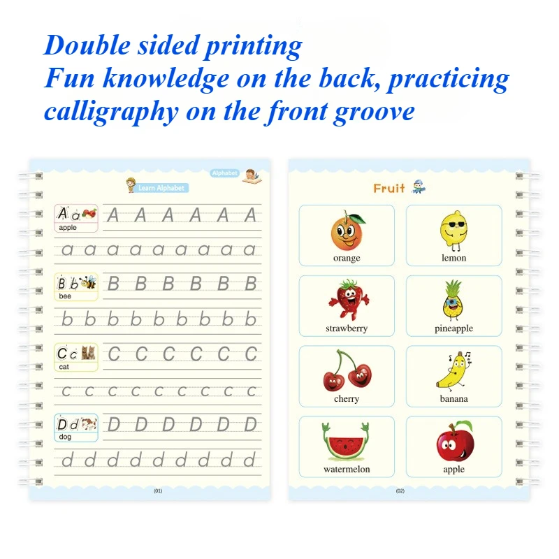Sank Magic Practice Copybook Pen Preschools Kids Calligraphy English Verison Free Wiping Children Reusable Writing Book - Image 2