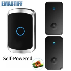 Self Powered Waterproof Wireless Doorbell Smart Home Without Battery Doorbell With Ringtone 150M Remote Receiver Bell