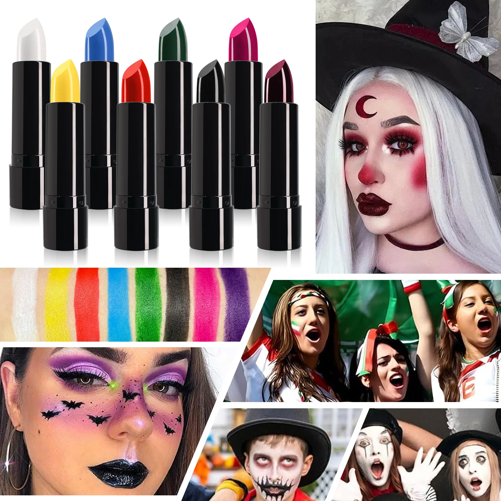 Sexy Matte Yellow Lipstick Long Lasting Non Fading Non-stick Cup Solid Lip Gloss Christmas Halloween Party Lips Makeup Cosmetics
