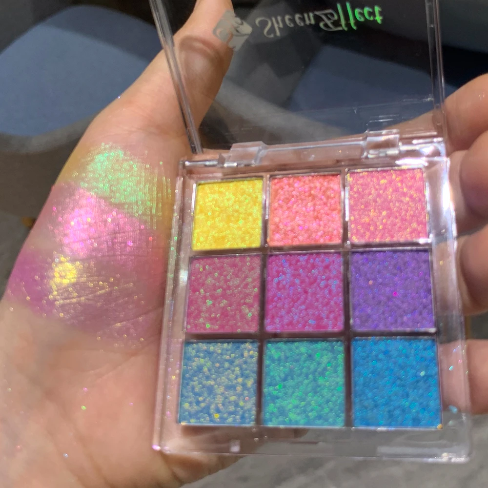 Sheeneffect Chameleon Chrome Eyeshadow Palette 9 Colors High End Makeup Cosmetics - Image 2