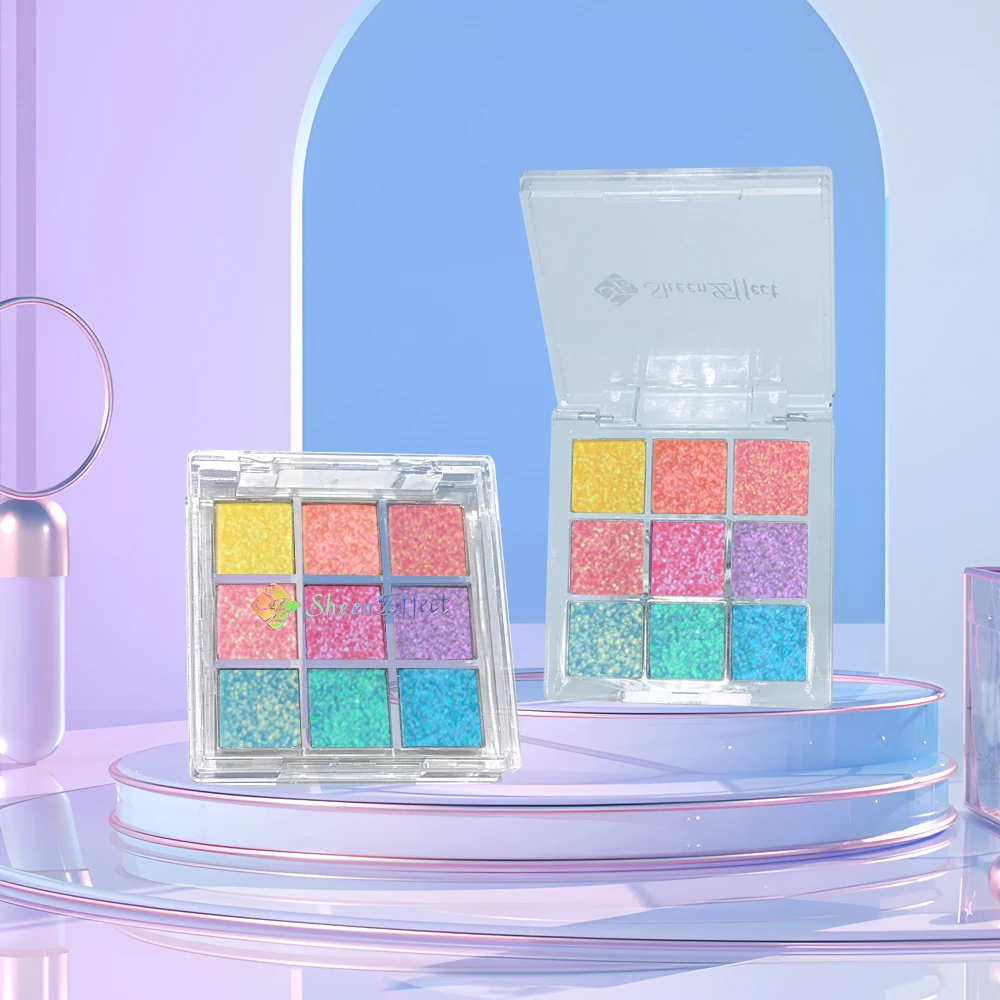 Sheeneffect Chameleon Chrome Eyeshadow Palette 9 Colors High End Makeup Cosmetics - Image 5