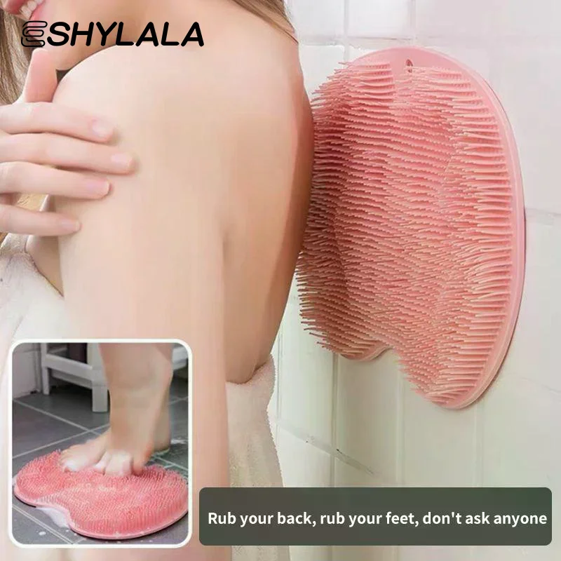 Shower Foot Scrubber Mat Non Slip Wall Mounted Back Washer Exfoliating Massage Pad for Home Bath Spa Relaxation - Image 2